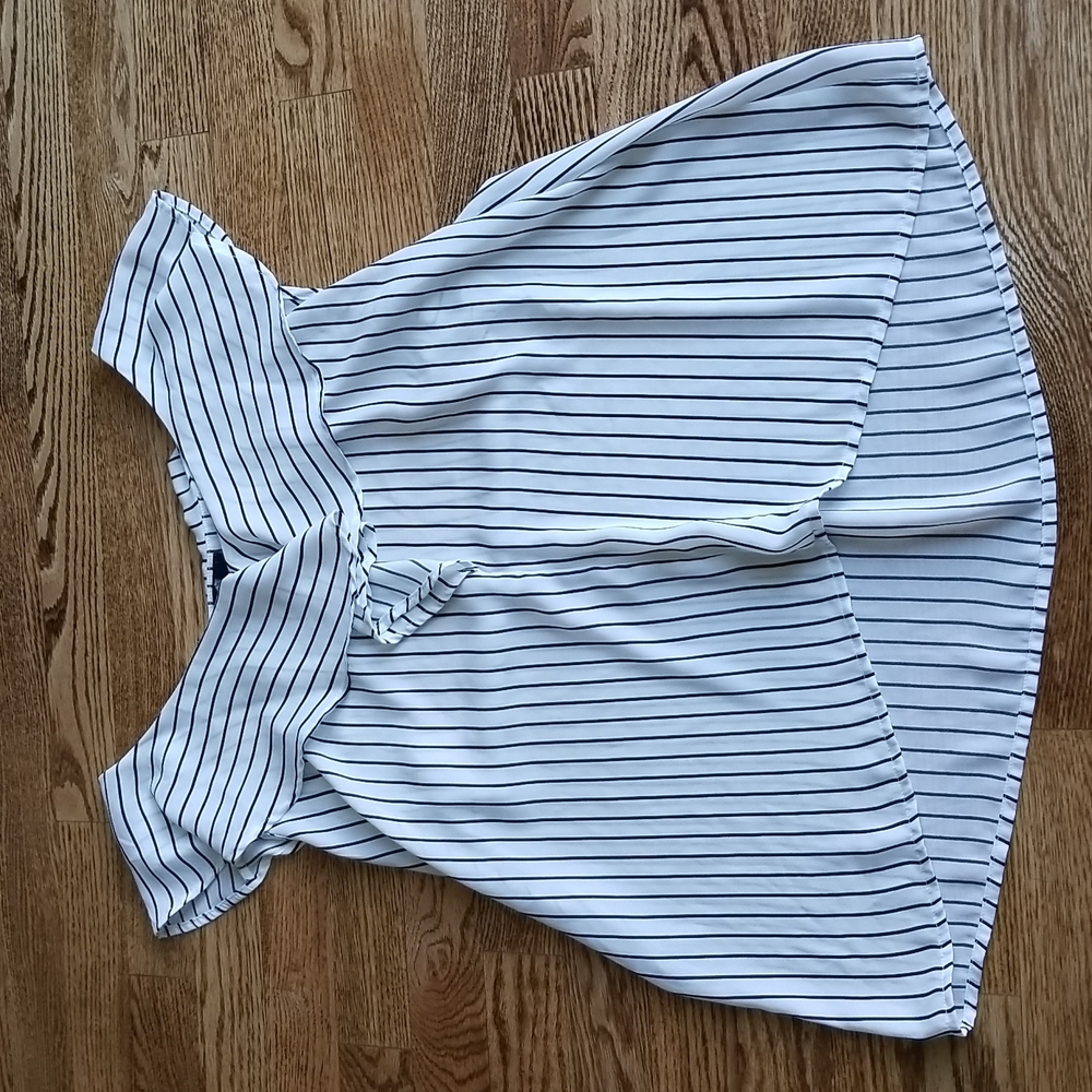 (XL) W5 Anthropologie Ruffle Trim Flowy Business Casual Office Workwear Light